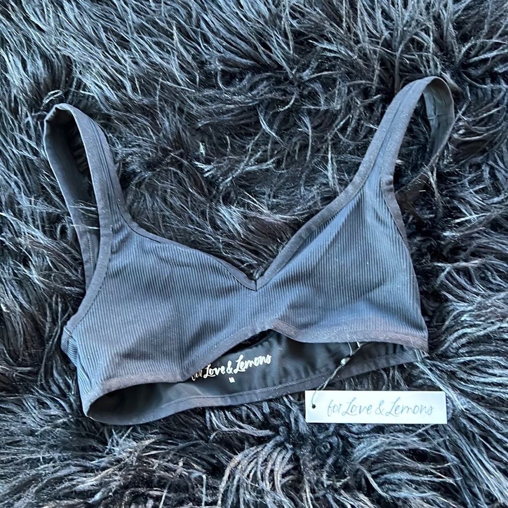 For Love & Lemons Medium Black Sports Bra NWT